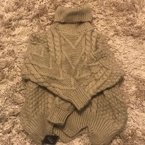 Super soft gray turtleneck sweater